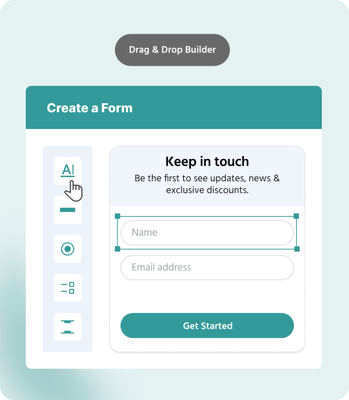 Create a Form drag and drop builder interface